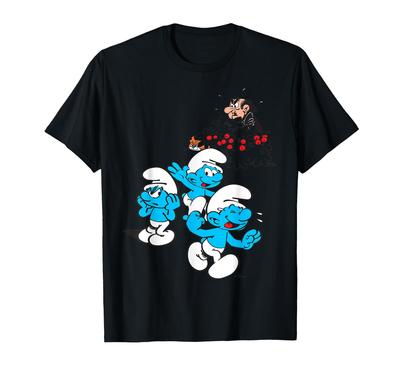 Smurfs Group Smurfs Gargamel Enchanted Blue Friends Fan T-Shirt