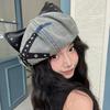Aesthetic Studded Cats Ear Caps Cotton Adjustable Headwear Vintage Unisex Design For Cosplay Streetwear Outfit