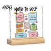 Warm Gift for Friends Motivational Mental Health Desktop Decoration Acrylic Sign with Wooden Stand Spiritual Support Office Desk Decor Inspirational