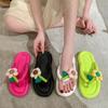 Модные летние шлепанцы на платформе, милые шлепанцы-облака с мягкой подошвой с цветами, для путешествий, отпуска, пляжа, милая обувь для леди, женские шлепанцы
