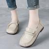 2025 New Red Ballet Flats Ladies Cow Leather Loafers Women's Luxury Moccasins Business Office Shoes Mother Travel Flats Woman