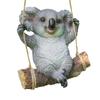 Creative Simulation animal outdoor patio garden Cartoon Koala panda Swinging suspension Animal sculpture Crafts decorations