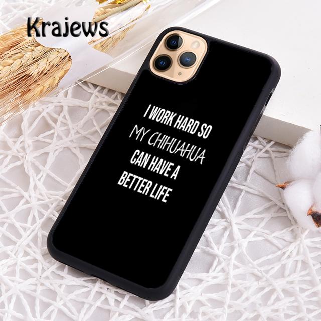Krajews I Love My Chihuahua Dog Pug Phone Case Cover For iPhone 17 Air 16 14 Plus 12 13 Pro Max