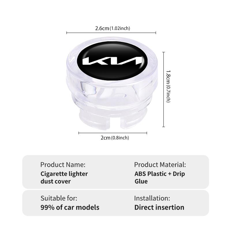 For KIA Car Cigarette Lighter Plug Lighter Button Plug Cap Dust Cover Stinger Optima Cerato Soul Venga Forte Spectra Sedona yngc90