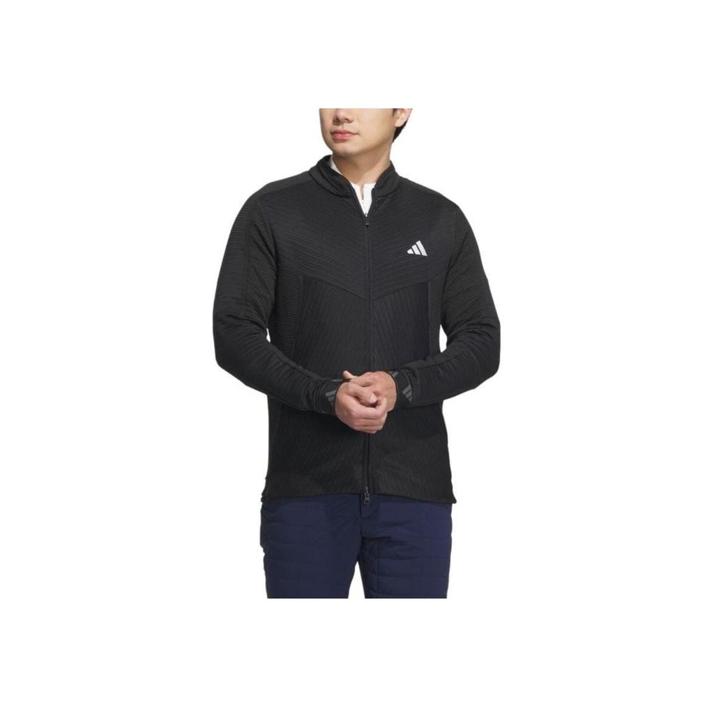 Adidas Logo Warm Zip Collar Long Sleeve Jacket Men Jacket Black HY0952