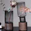 Large Glass Vase with Free Shipping – High-End Ins Style, Transparent Hydroponic Bottle for Fresh Flowers, Home Decor