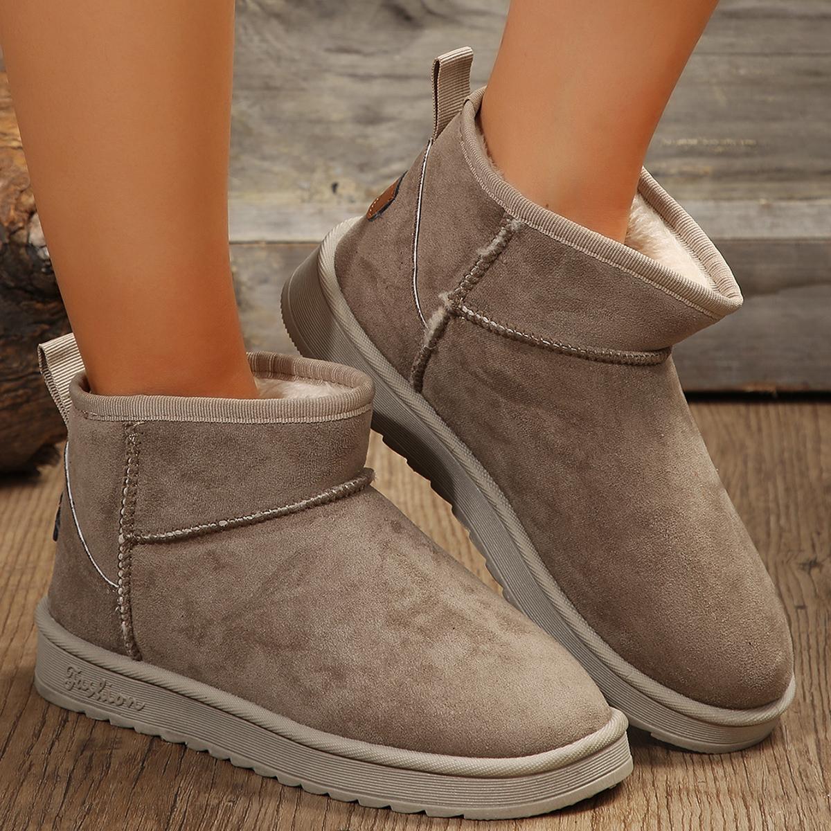 

Женские зимние ботинки 2024 года, новые зимние короткие ботинки, женские меховые теплые хлопковые туфли на плоской подошве, женские модные ботинки на платформе, Botas De Mujer 42 хаки