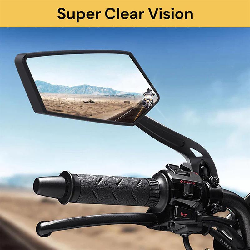 360° Rotatable Bicycle Rearview Mirror Adjustable Handlebar Reflector for Bike Scooter Motorcycle Cycling