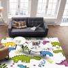 Cartoon Dinosaur Washable Area Rugs Simple Cute Non Slip Rugs for Living Room Bedroom, Low Pile Floor Mat Large Indoor Carpet