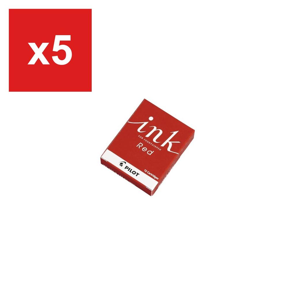 Pilot Fountain Pen Ink Cartridges, Red, IRF12SR