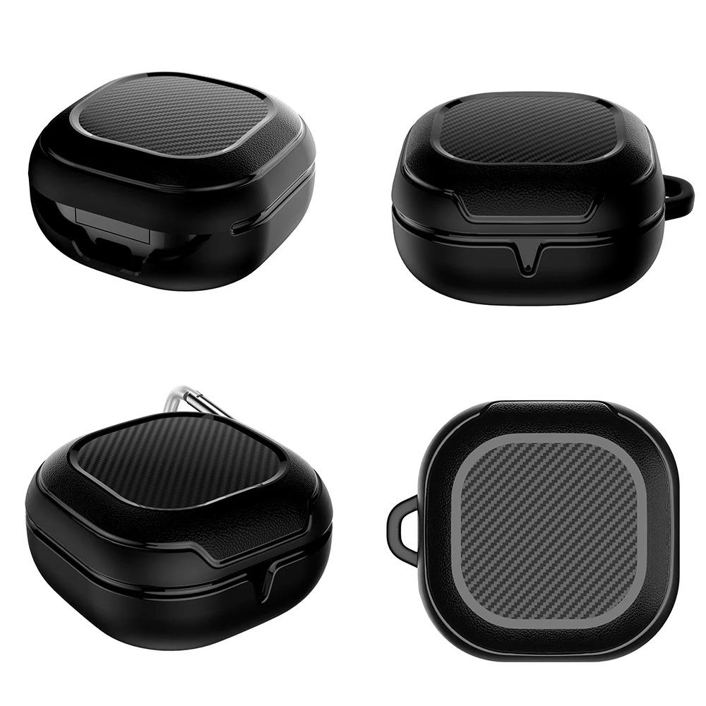 Carbon Fiber Pattern Earphone Case for Samsung Galaxy Buds live/Pro/Buds 2/Buds 2 Pro Home/Travel