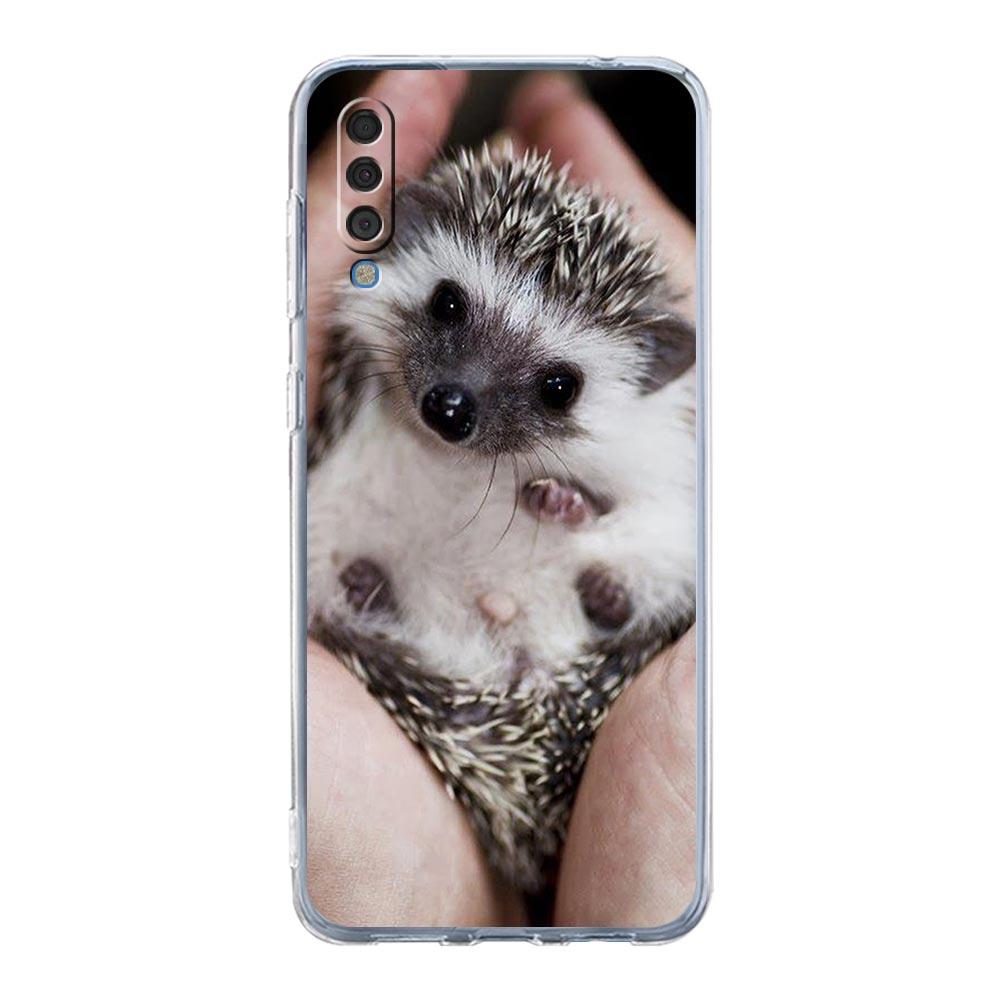 Phone Case For Samsung A56 A36 A26 A16 A14 A12 A22 A32 5G A34 A42 A52 A54 A50 A70 A40 A20S A04S A06 Cover Cute Little Hedgehog