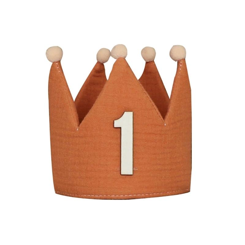 Handmade 1St Birthday High Chairs Banners Birthday Decoration for Baby Boys Girls with Garlands Crown Hat Photoshoots Props