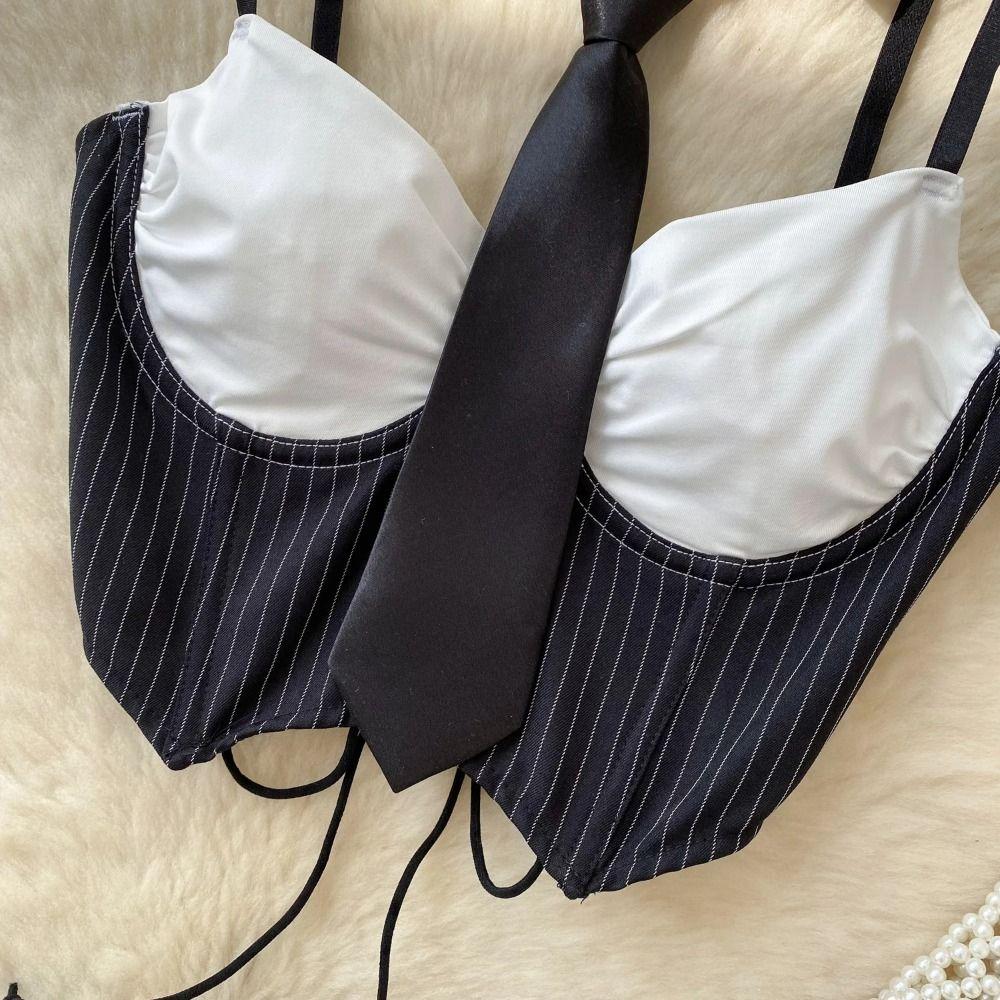 Hollow Out Halter Top Polyester Crop Top Vest Trendy Crop Vest Gift for Her