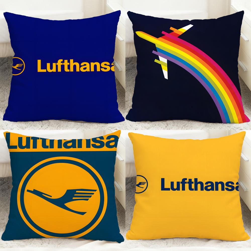 Stylish Lllufthansaiou Cushion Cover Comfortable Reversible Pillow Cover Ideal for Car Sofa Bedroom Beyond