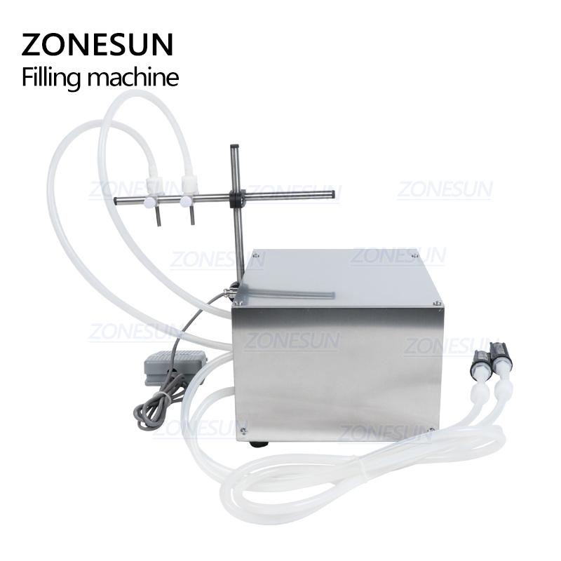 ZONESUN ZS-DPYT2P Riempitrice Liquidi Semi-Automatica a Pompa a Diaframma a Doppia Testa