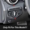 For Mercedes Benz C Class W205 GLC X253 2015- Car Console Headlight Switch Adjustment Button Frame Trim Interior Accessories