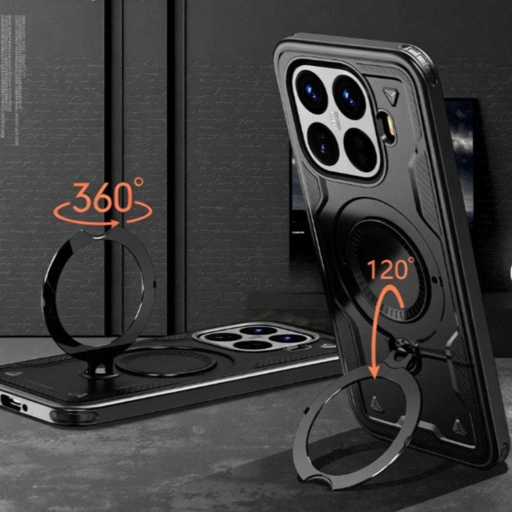 Robuste, stoßfeste Handyhülle mit Rüstungsdesign für Xiaomi 17 15T 14T Pro Max Magnetische drehbare Halterung Schutzhülle für MI 17 ProMax
