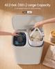 SONGMICS Καλάθι Πλυντηρίου με Καπάκι, Μεγάλο Καλάθι 160L, 2 Διαμερίσματα, Αφαιρούμενες Σακούλες Επένδυσης, Πτυσσόμενος Κάδος Πλυντηρίου με Χερούλια, 56 x 40,5 x 70 εκ.