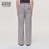Teenie Weenie Women's 2025 Autumn Tencel Drawstring Wide-Leg Jeans