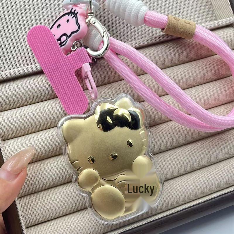 20mg Pure Gold Wealth-Attracting Cat Pendant Keychain - Gold Gift for Girlfriend