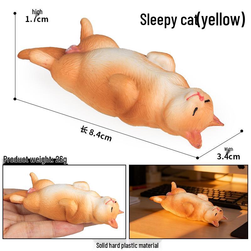 Children's Realistic Plush Cat Models: Bell, Fat, Orange, Farm, Hairless & Blue Cat - Cat Story Series
