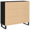 Sideboard in Black Oak Look 90 x 34 x 80 cm Engineered Wood