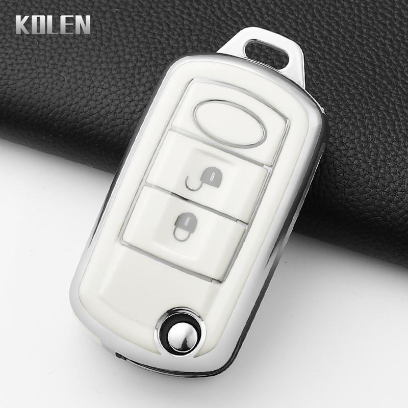 Fashion Tpu Car Key Case Cover For Land Rover Range Rover Sport Lr3 Discovery 3 Protected Keychain Fob 3 Buttons Accessories