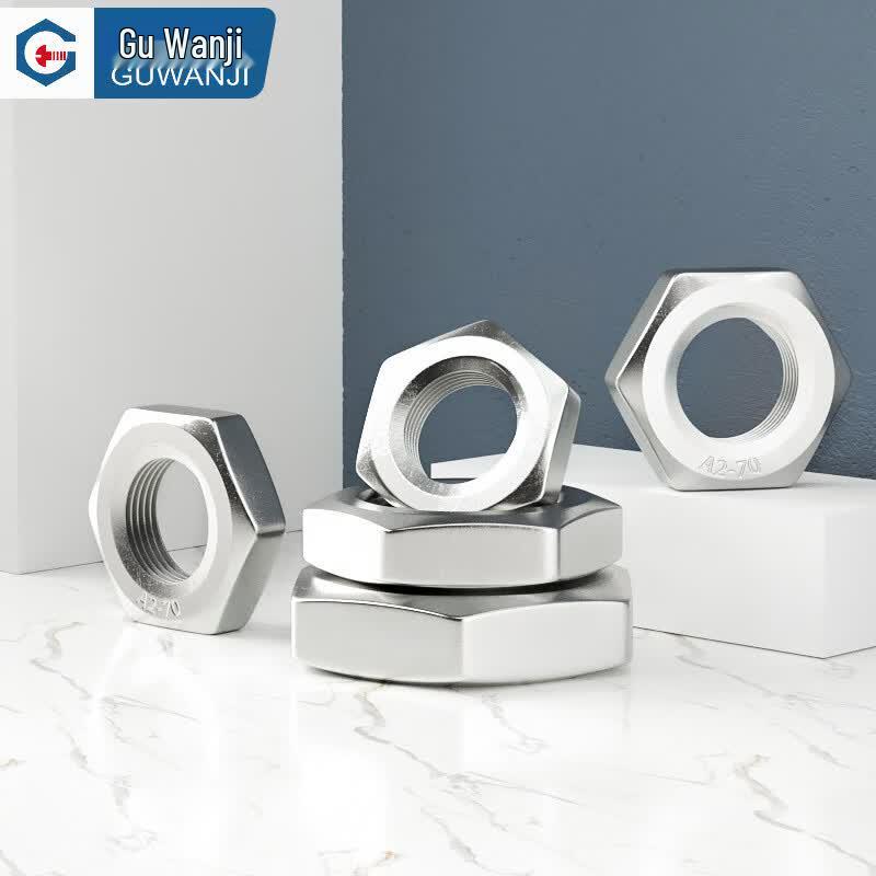 304 Stainless Steel Fine Thread Hex Nuts