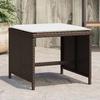 VidaXL Set of 4 Garden Stools with Cushions, Seats with Cover, Patio Balcony Terrace Outdoor Furniture, Brown 365044