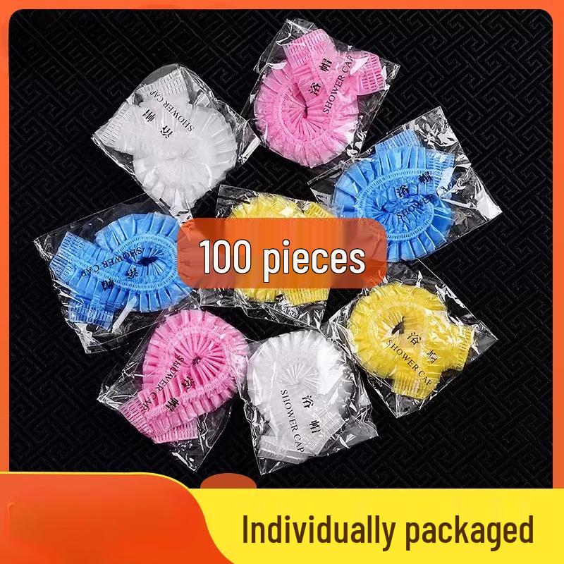 Tiemuyun Disposable Shower Caps 100 pcs x 2 sets