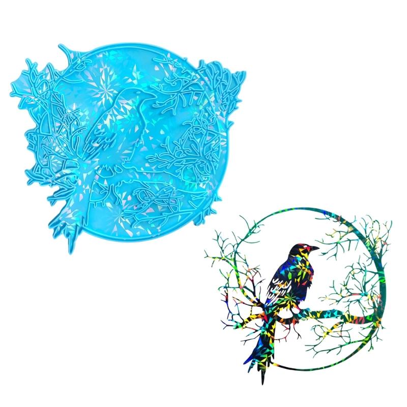 

Heart Life Tree Wall Decoration Mould Holographical Rainbow Lights Silicone Mold for Wall Sticker Jewelry Making Tool синій