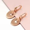 Purple Gold Shiny Smart Rose Shiny Earrings Women'S Rose Gold Plated Ear Buckles Classic