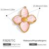 Cross-border Stainless Steel Jewelry Accessories Heart-shaped Flower Pendant Accessories Platedaccessories for Women