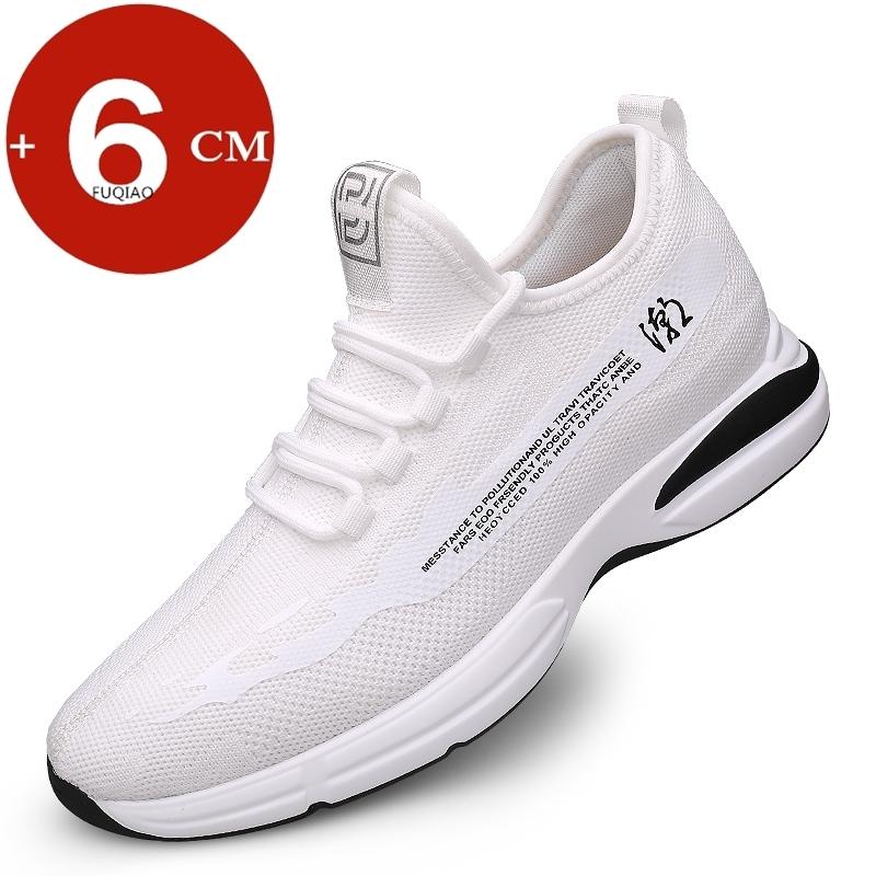 Verão Masculino 6cm Aumento de Altura Malha Sapatos Casuais Leves Confortáveis Respiráveis Antiderrapantes Resistentes ao Desgaste Tênis com Elevador