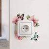 Watercolour Floral Butterfly Socket Self-Adhesive Wall Decoration Stickers
