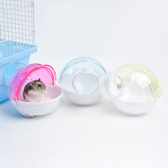 Hamster Bathroom Spherical Shape Dust-proof Plastic Small Animal Bath Sand Room Pet Supplies