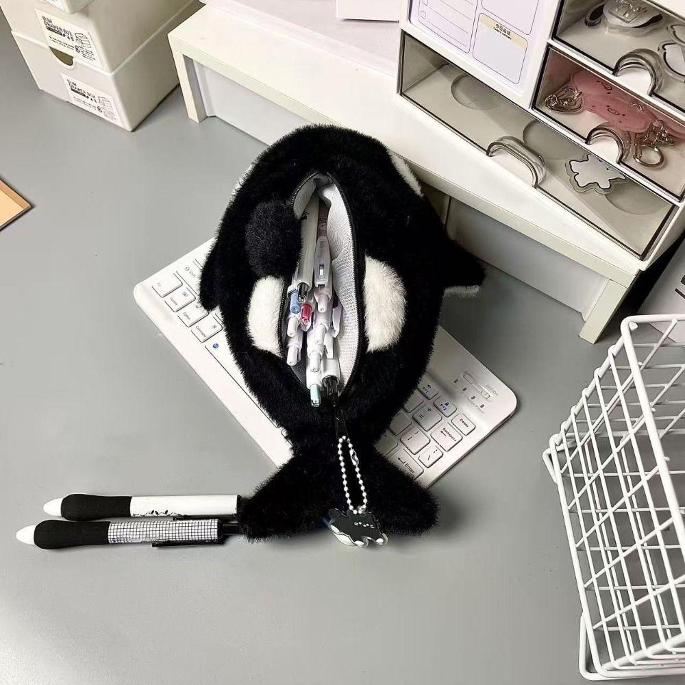 Large Capacity Pencil Case Plush Pen Box New Pen Bag  Gift