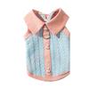 Spring and summer dog clothes jacquard knitted polo collar vest teddy bear kitten puppy pet dog dog clothing