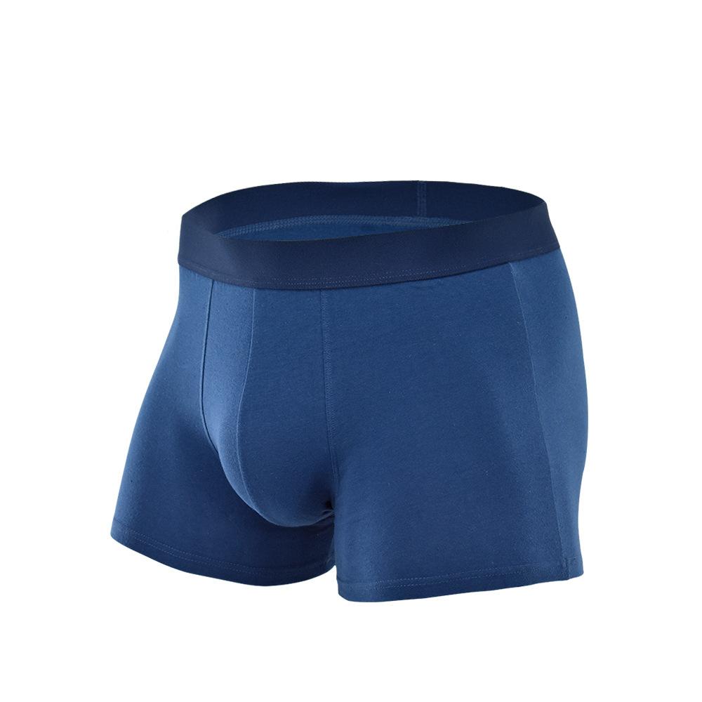 Men's Underwear Mid Waist Anti Wear Leg Elastic Cotton Sports Striped Flat Corner Panties Men Slim Underpants