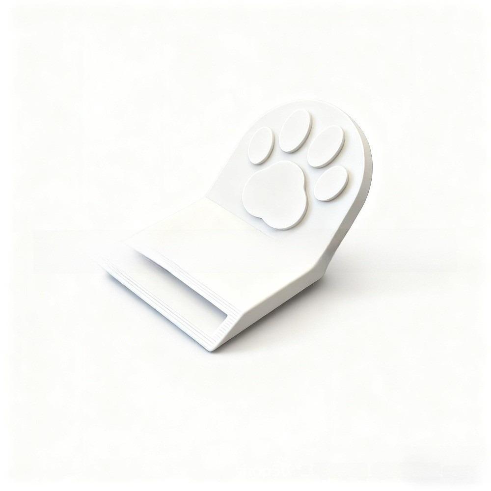 

Cute Non-Slip Grip Cat Food Can Opener Easy-Clean Ergonomic Bottle Opener Cat Paw Plastic Canned Food Opener Cat Food Cans белый