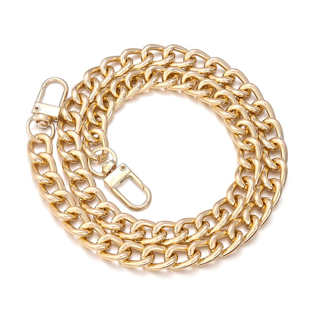Metal Aluminum Bag Chains Gold Silver Color 40/60/80/100cm Replacement Bags Strap Extended Link Chain Garment Accessories