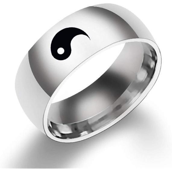 2 шт. Парные кольца с дизайном Инь-Ян, matching Yin Yang, изящное кольцо-обручальное кольцо Тай-Чи для мужчин, женщин, влюбленных, дружбы, ювелирное изделие 11