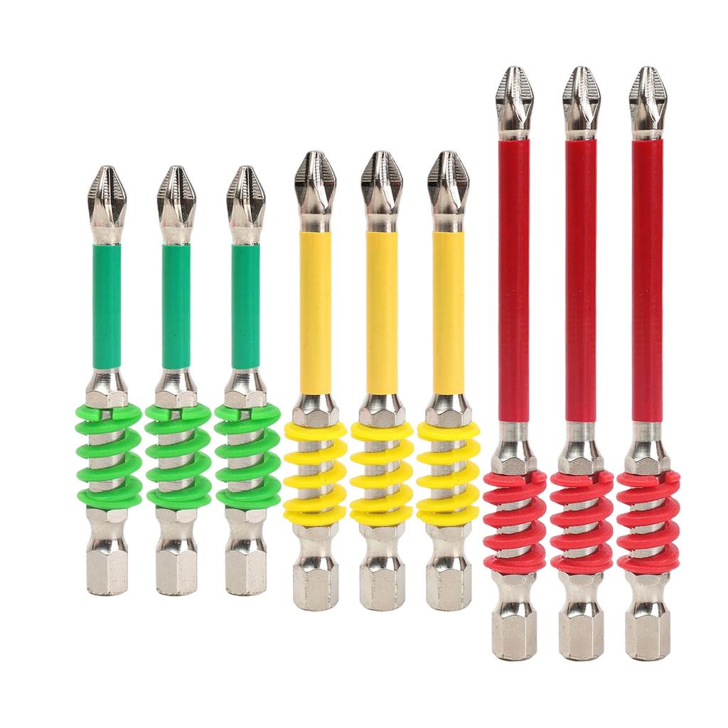 65/70/90mm Magnetic Spring Screwdriver Drill Bits DIY Woodworking Electric Repair Tool Anti-slip Hex Shank Drill Head