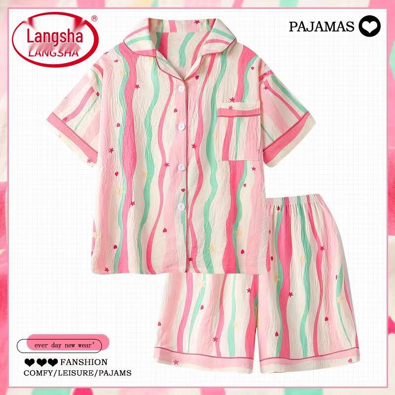 Lonsa Women s Dopamine Short Sleeve Lounge Pajama Set L