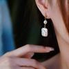 Daily Versatile Natural French Freshwater Pearl Earrings Women's 925 Silver Needle Temperament Earrings Premium Retro Earrings