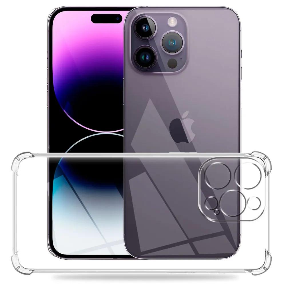 For iPhone 14 Pro /13 Pro Case Clear Shockproof Silicone Soft Phone Case For iPhone 13 14 Pro Max /iPhone 14 Plus Protect Cover