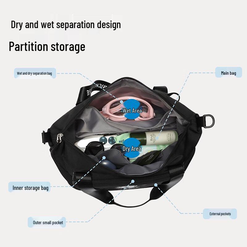 Disney Mickey Foldable Dry Wet Separation Sports Bag