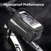 Bicycle Front Beam Bag Front Tube Cycling Bag Bicycle Waterproof Phone Case Holder Touchscreen Waterproof Saddle Bag Accessories