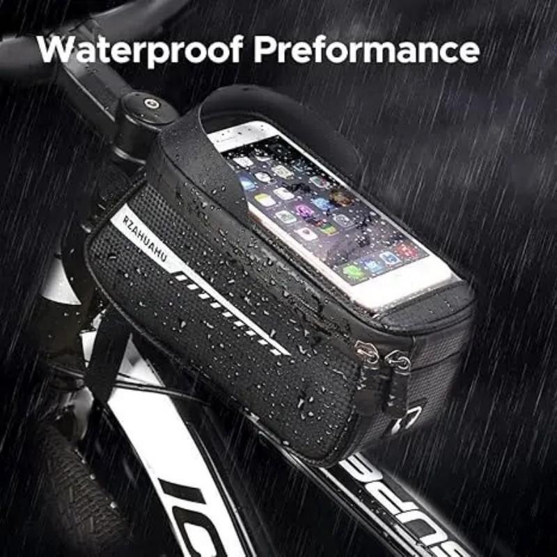 Bicycle Front Beam Bag Front Tube Cycling Bag Bicycle Waterproof Phone Case Holder Touchscreen Waterproof Saddle Bag Accessories